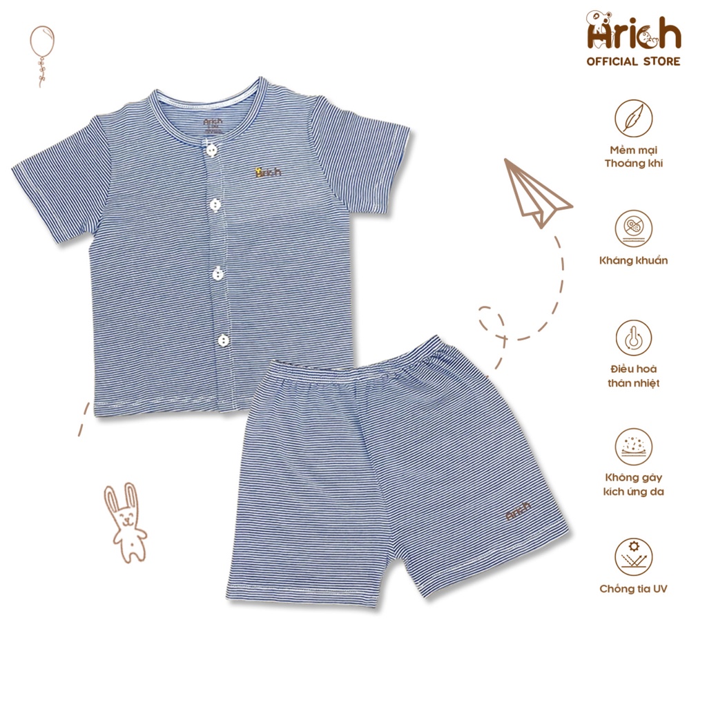 Cộc tay cài thẳng MÀU TRƠN petit sợi tre arich sale 20%