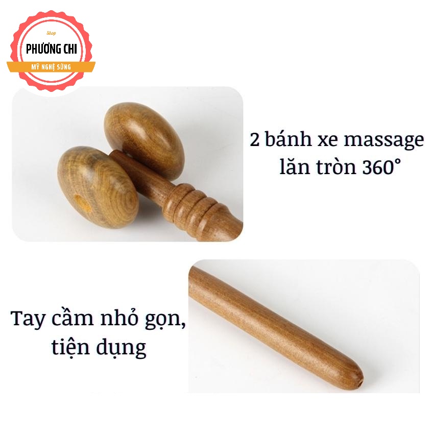 Cây lăn massage mặt mũi bằng gỗ thơm | Mỹ nghệ phương chi