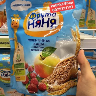 Bột Ăn Dặm Fruto NyaNya Nga lúa mạch táo dâu 200g (6m+)
