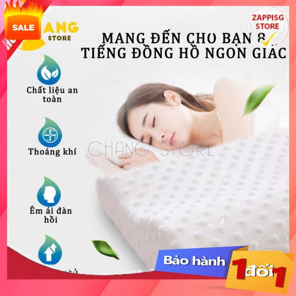 Gối Ngủ Ngon Cao Su Non MASSAGE Cao Cấp Gối Cao Su Non Người Lớn Thoái Hóa Đốt Sống Cổ