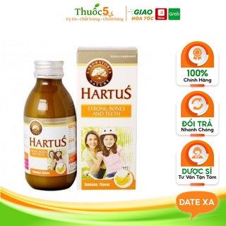 Siro uống hartus strong bones and teeth hỗ trợ bổ sung canxi cho trẻ, giúp trẻ ăn ngon lọ 150ml