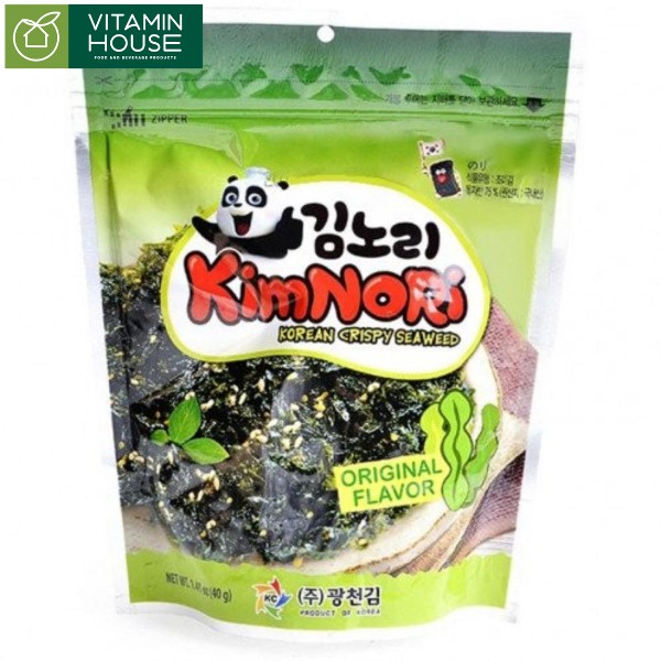 [VITAMIN HOUSE] Snack rong biển KIMNORI vị truyền thống 40g ( x.lá )