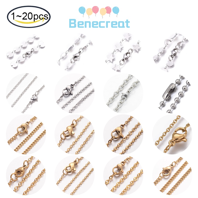 Set 2 / 5 Dây Chuyền Thép Không Gỉ 304 Màu Sắc