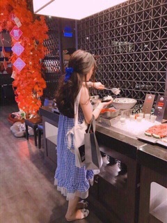 Váy kẻ xanh ZRa