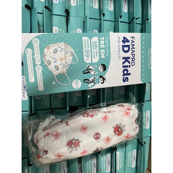1 hộp 10 cái khẩu trang cho bé từ 6 tuổi nam anh kf94