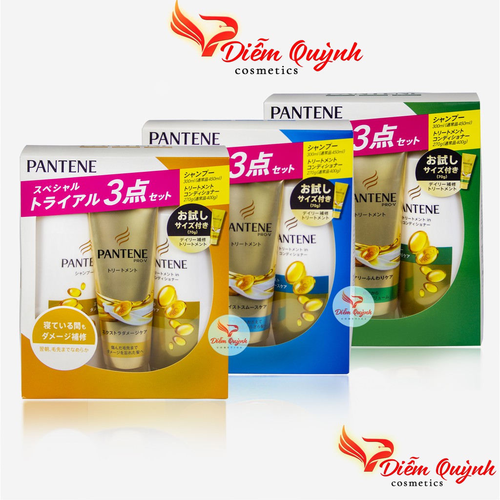 Set 3 Bộ Dầu Gội Xả Pantene Nhật bản