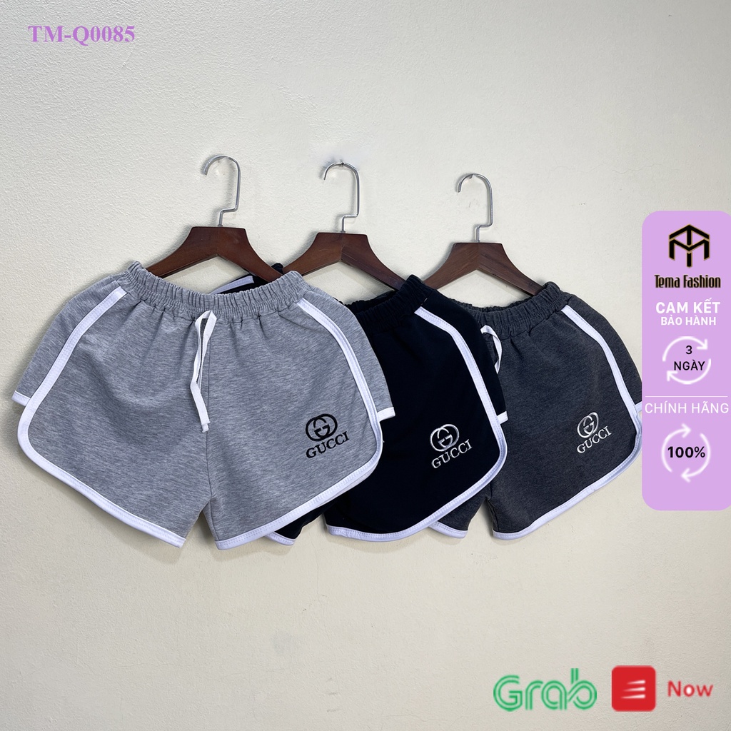 Quần đùi short nữ TEMA cao cấp  - Quần sooc nữ thể thao chất cotton loại 1 mát mặc ở nhà, đi tập năng động