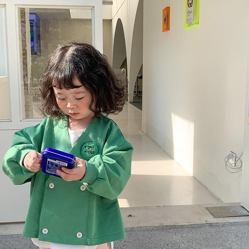 Áo Khoác cardigan Dệt Kim Phong Cách Hàn Quốc Thời Trang Xuân Thu Cho Bé Trai + Gái