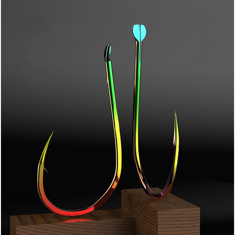 Lưỡi Câu Cá Titan 7 màu, vếch miệng