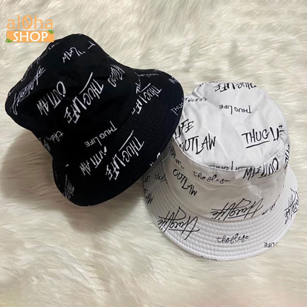 Nón bucket Thuglife - mũ tai bèo Ulzzang phong cách, cá tính Unisex nam nữ - al0ha Shop