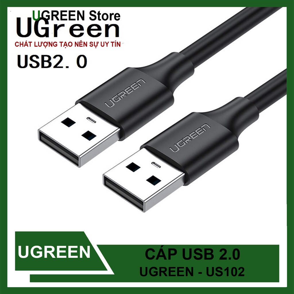 Cáp Usb 2.0 Hai Đầu Dương Chính Hãng Ugreen US102