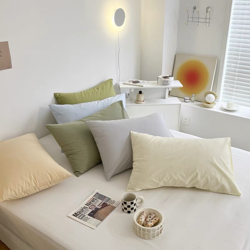 Vỏ gối nằm cotton tici size 50x70cm , vỏ gối đầu không có khóa kéo, chất vải dày mịn, thấm mồ hôi