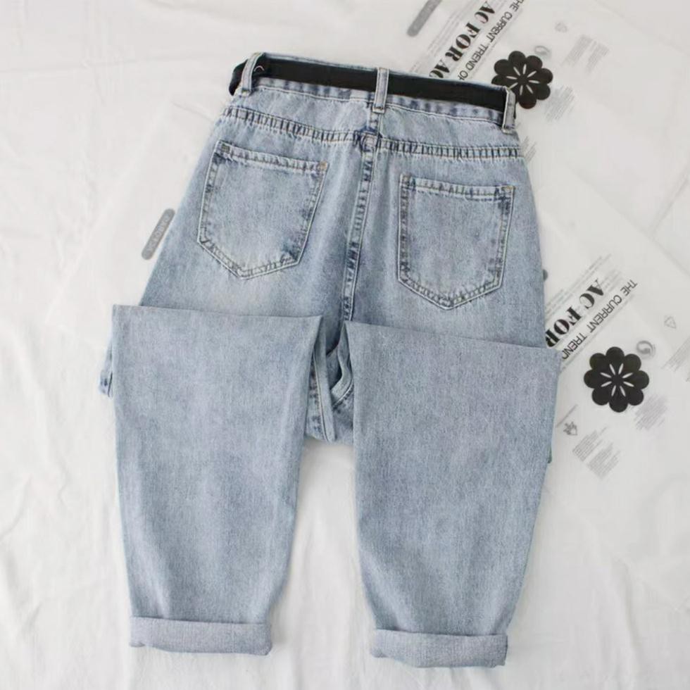 Quần Baggy Jean Thêu Hoa Cúc Cực Xinh - 407