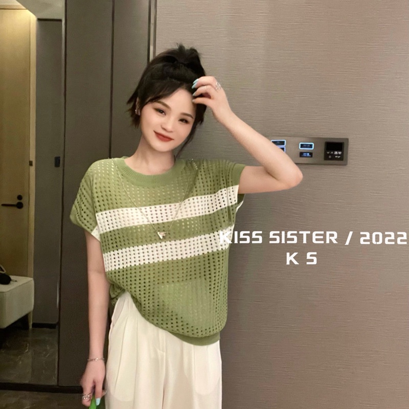Áo Croptop Sát Nách Cổ Tròn Chất Liệu Cotton Phối Lưới Thoáng Khí Thời Trang Cho Nữ