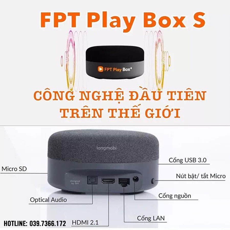 [CHÍNH HÃNG FPT] FPT Play Box S 2021 mã T590 - Smart Home - Điều khiển giọng nói không chạm Hands Free Androi