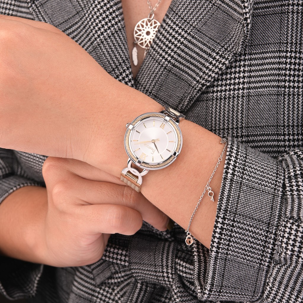 Đồng hồ nữ Freelook Cable Gold Watch FL.1.10116.2