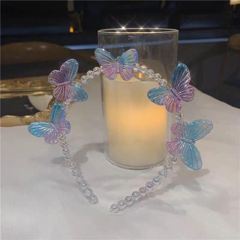 Charm bướm size lớn màu hologram có lỗ xỏ