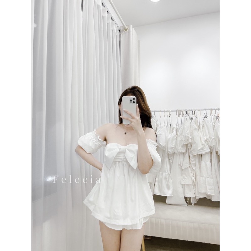 áo babydoll nơ ngực (2 màu)