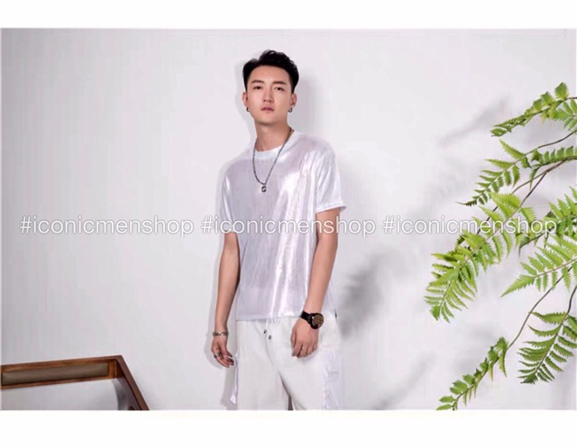 Áo thun nhũ trắng sáng