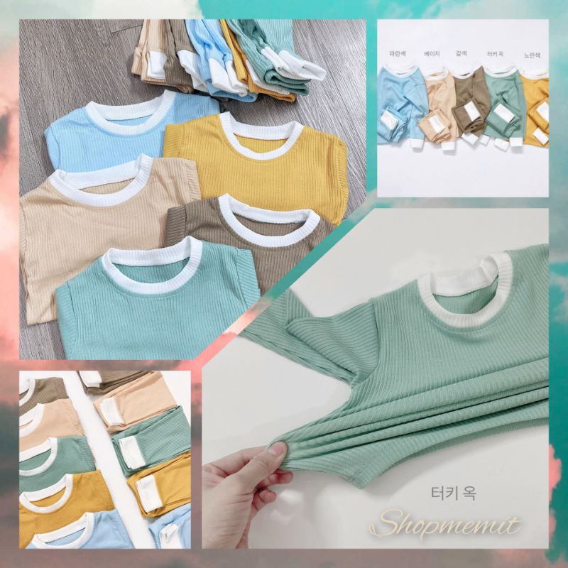 Bộ thun gân dài tay⚡FREESHIP⚡co giãn 8 chiều cho bé từ 6-18kg