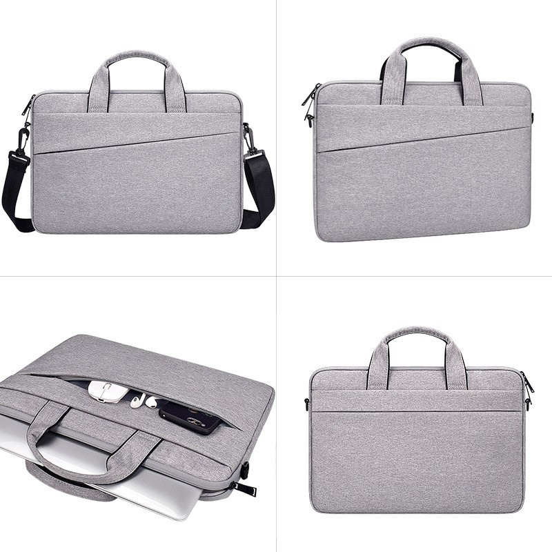 Túi chống sốc  đựng Laptop công sở nhiều ngăn, cặp đựng laptop 15.6, 14.1, 13.3 inch có tay xách và quai mang