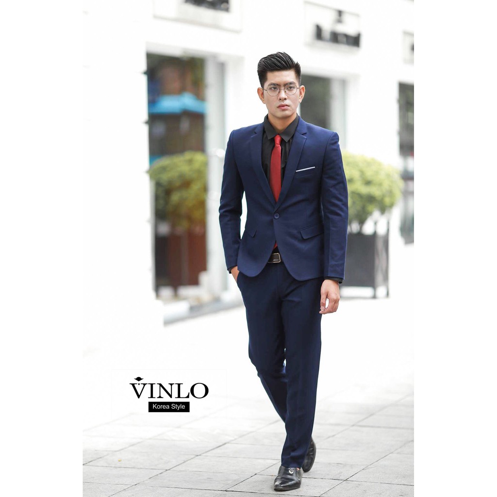 Áo Vest nam Xanh Tím than cao cấp, body kiểu Hàn Quốc