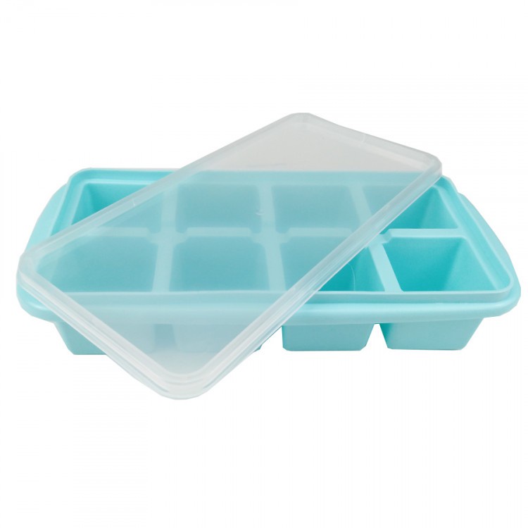 Khay Làm Đá 8 Viên Có Nắp Đậy Nhựa Việt Nhật 6932