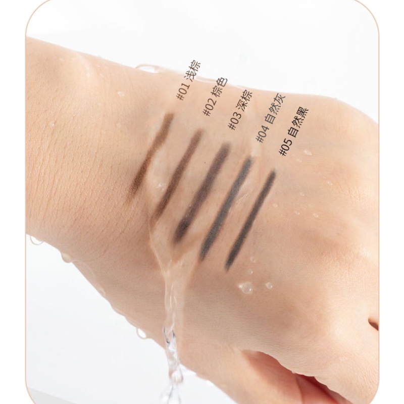 Bút Kẻ Lông Mày Hai Đầu Lâu Trôi Chống Thấm Nước Với 5 Màu Lựa Chọn