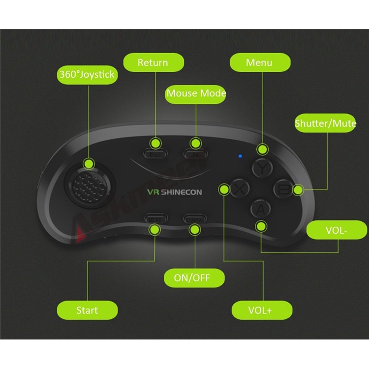 Shinecon Tay Cầm Chơi Game Bluetooth Không Dây Vr 3d Cho Ios Android Pc Tv