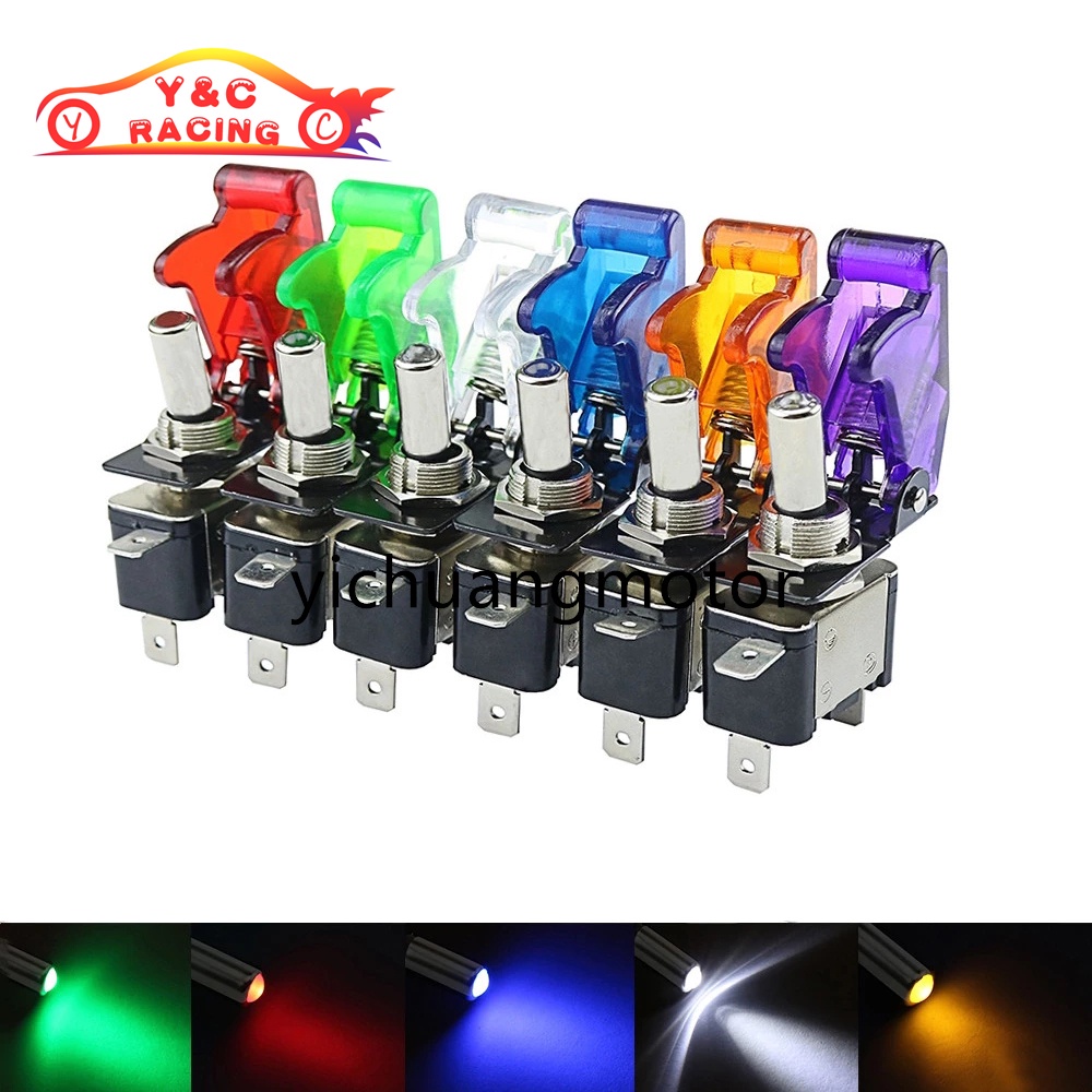 Công Tắc Nhỏ 12v 20a Có Đèn led Chuyên Dụng Cho Xe Hơi / Xe Máy