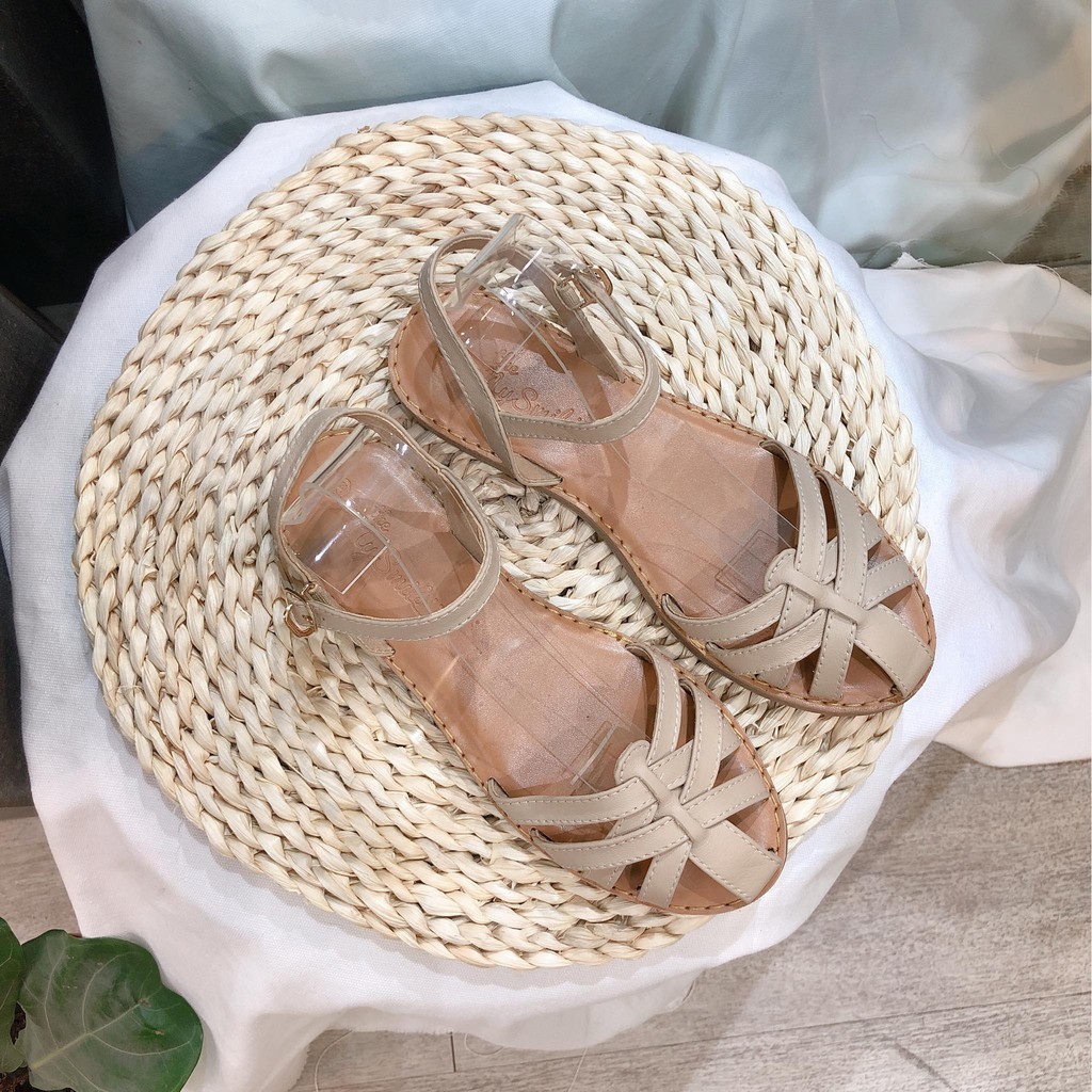 Giày sandal da bò mũi rọ - THENYSMILE - Spi