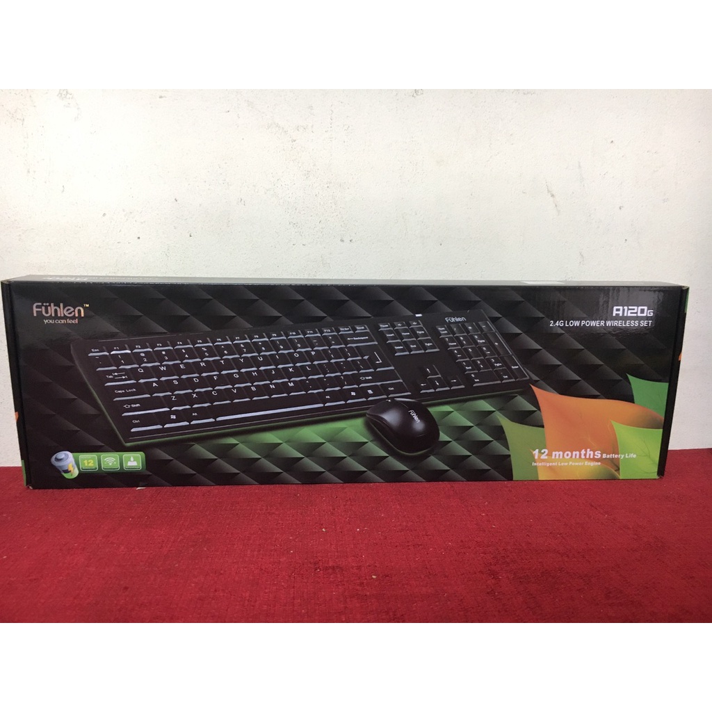 Bộ phím chuột không dây Fuhlen A120G, Ensoho E-116CB - Hàng chính hãng