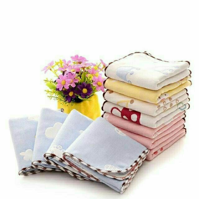 Set 5 Khăn sữa cotton mềm mịn cho bé/ khăn lau cho bé