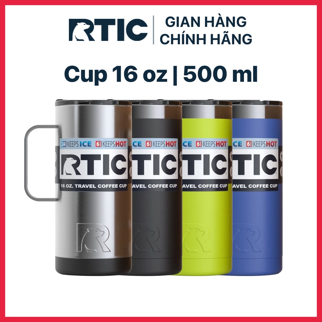 Ly giữ nhiệt RTIC Travel Mug 16oz - 500ml có nắp kín | HÀNG CHÍNH HÃNG - Ly giữ nhiệt TỐT NHẤT TỪ MỸ sẽ