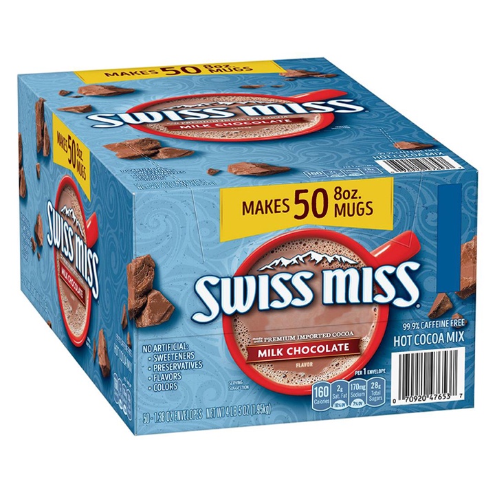 Bột cacao sữa Swiss Miss Hot Cocoa Mix, 50 gói