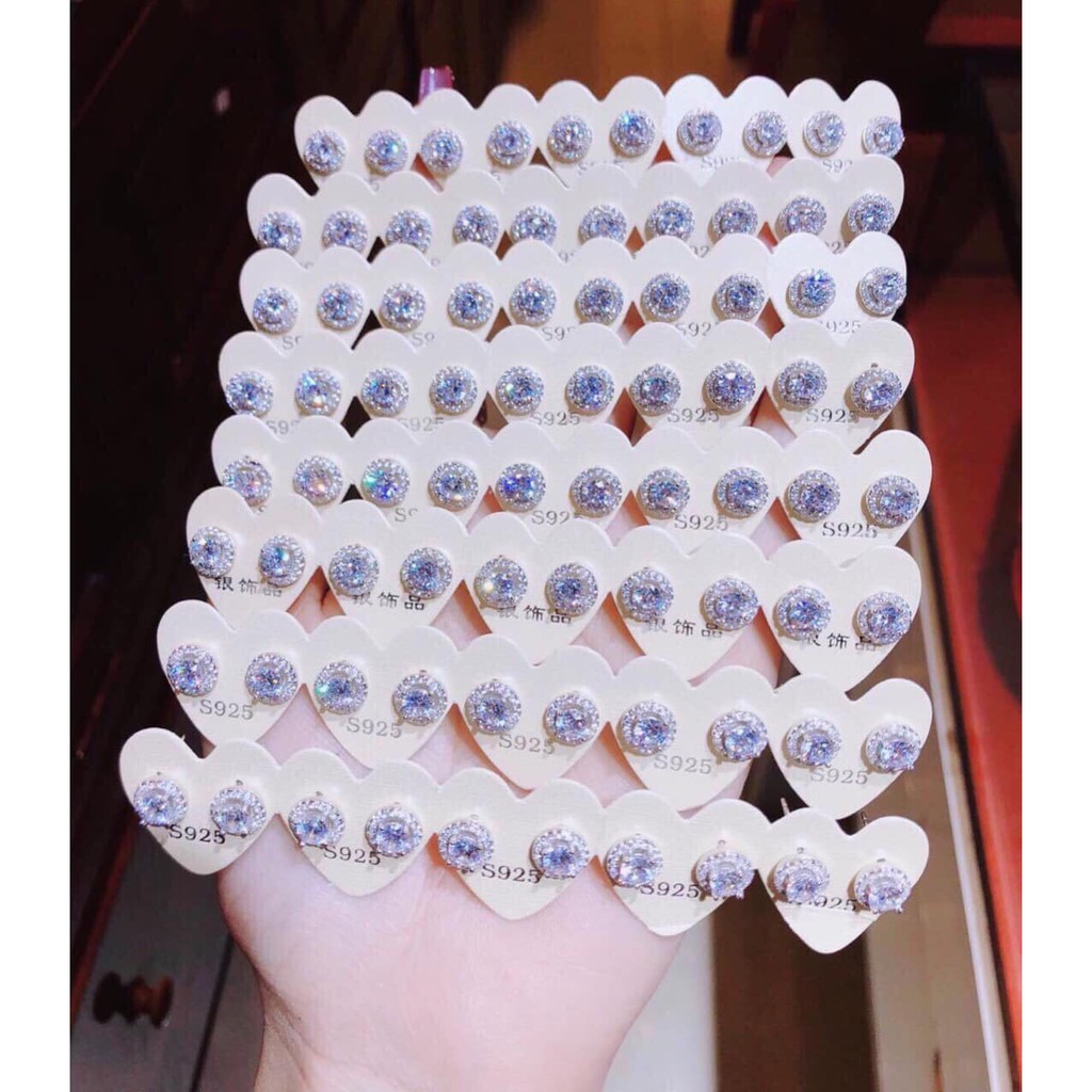Bông Tai Đá  💎FREESHIP 💎Giảm 20k Khi Nhập  Khuyên tai đá Đẹp Xưởng Trang Sức Cao Cấp