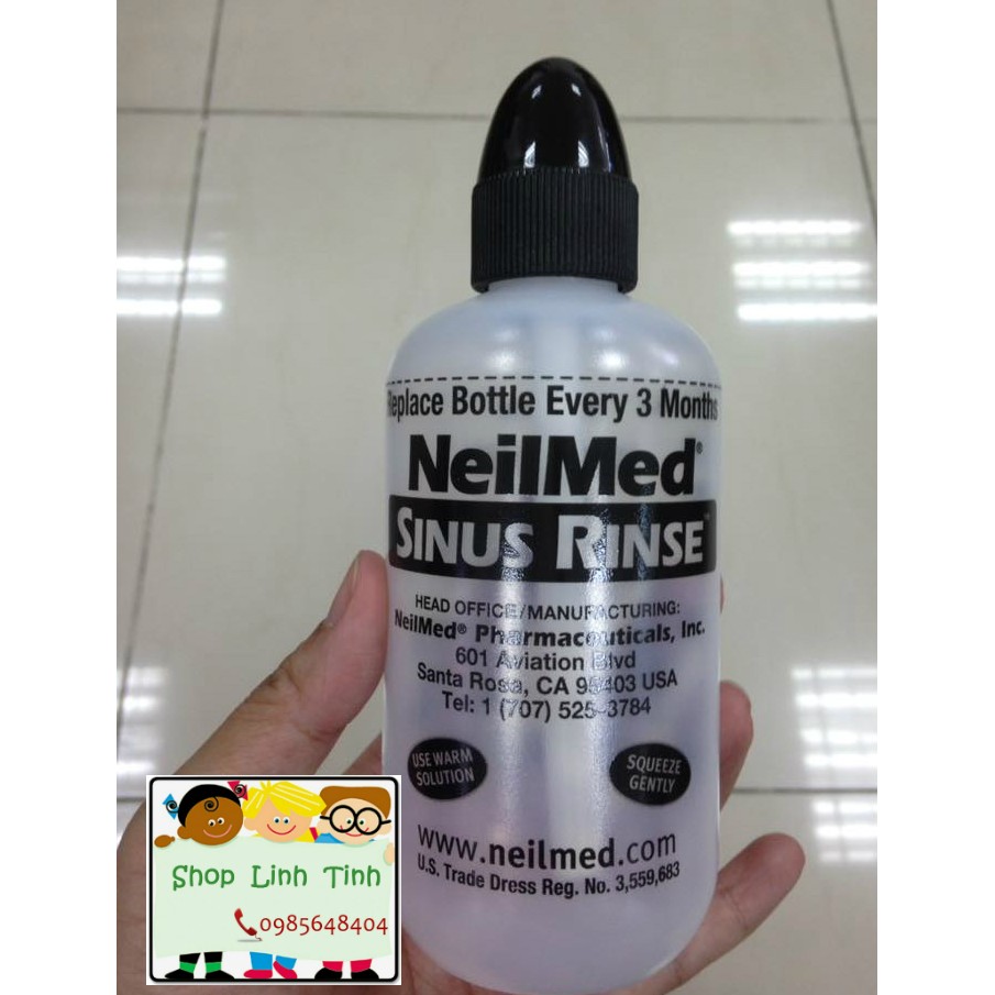 BÌNH RỬA MŨI NEILMED NGƯỜI LỚN 240ml (TÁCH SET KHÔNG HỘP)