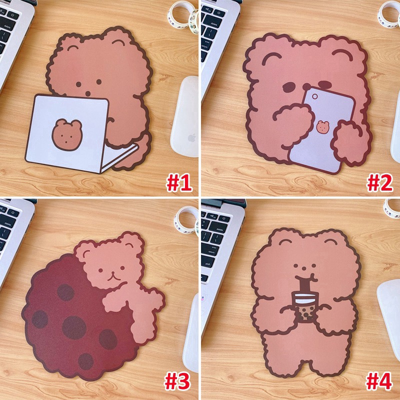 Miếng Lót Chuột Máy Tính Chống Trượt Hình Chú Gấu Dễ Thương Cỡ 19x18cm | BigBuy360 - bigbuy360.vn