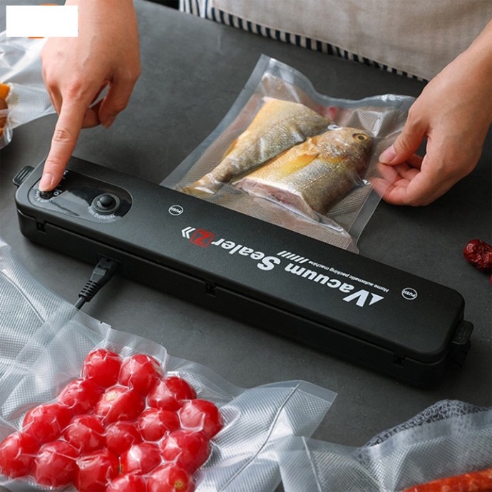 Máy hút chân không bảo quản thực phẩm ,kiêm hàn miệng túi Vacuum Sealer + Tặng kèm 10 túi hút TC63