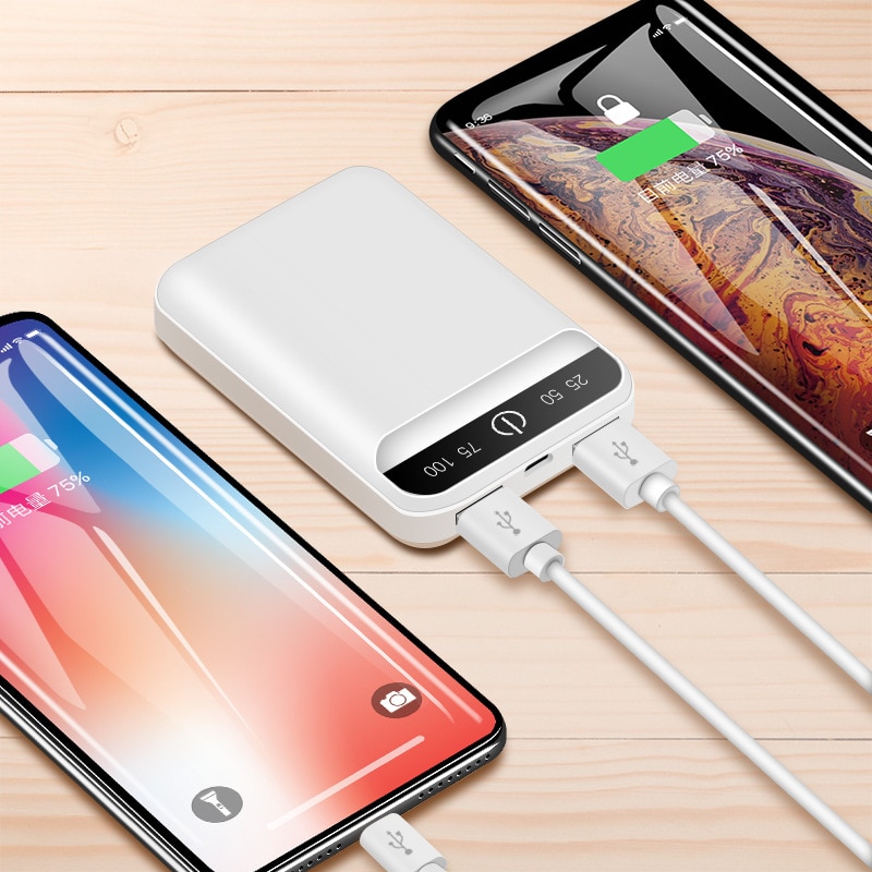 PowerbankSẵn sàng 30000mah mini pin dự phòng hiển thị kỹ thuật số USB kép đầy đủ dung lượng phù hợp với Xiaomi Apple Sam