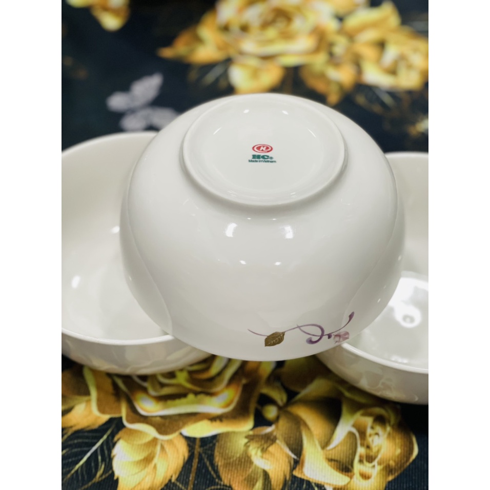 Tô canh sứ trắng tráng men vân bông cm  thương hiệu Hảo cảnh - Tô số 7