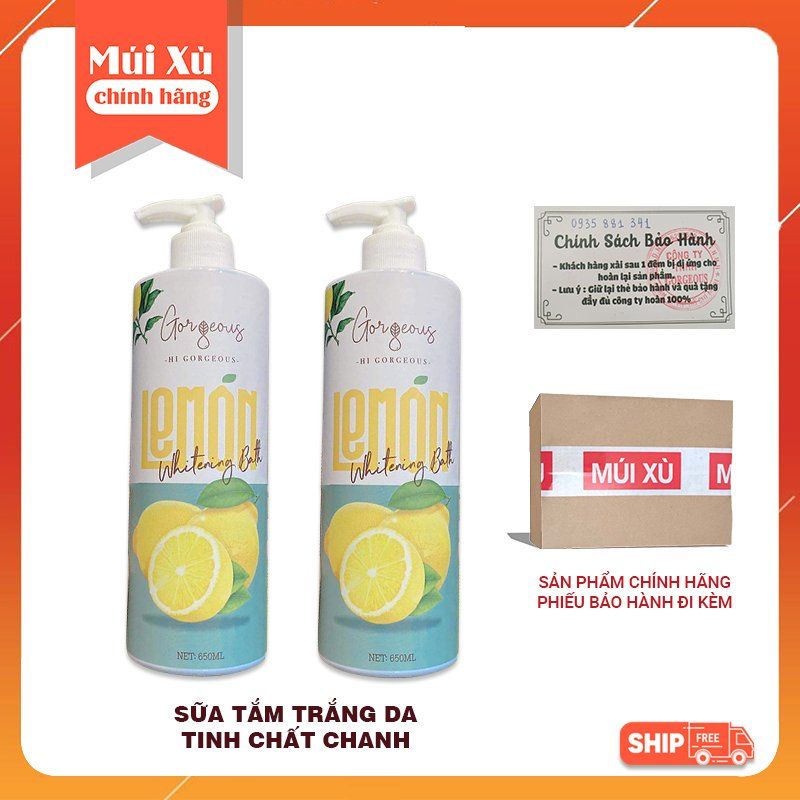 [ Free Ship ] Sữa Tắm Chanh Trắng Da Múi Xù