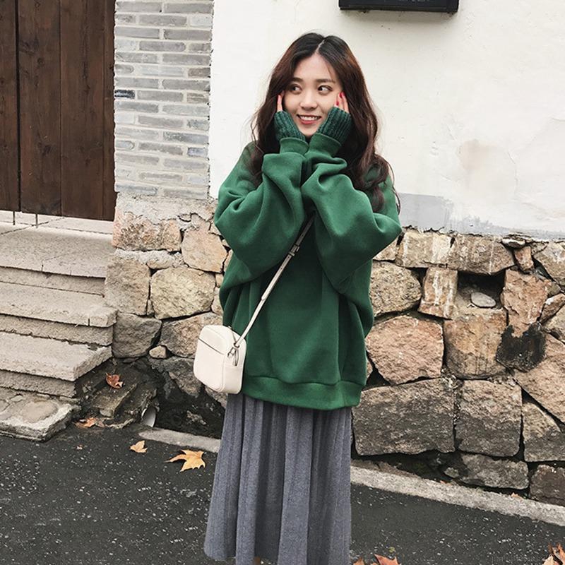 Women Sweater Autumn Winter Cute Solid Color Sweatshirt Loose Casual Turtleneck Long Sleeve Women Jacket | BigBuy360 - bigbuy360.vn