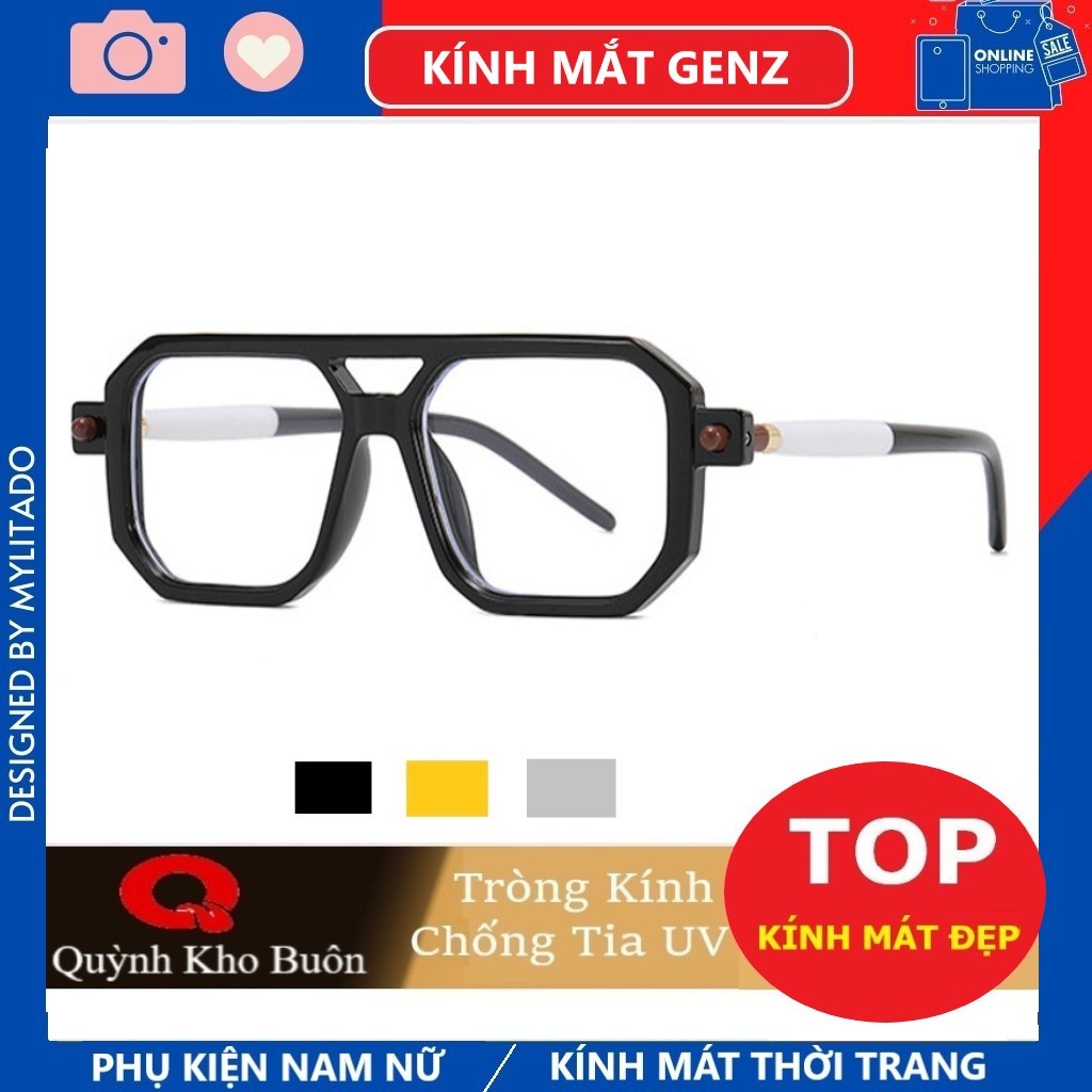 Kính Kuboraum xuất xịn kính mát nam nữ , thiết kế vuông nhiều màu thời trang P8