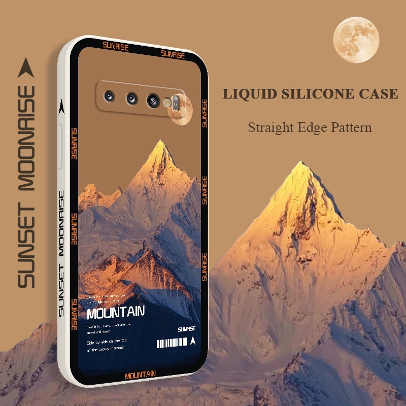 Ốp Điện Thoại Mềm Hình Núi Scenic Sáng Tạo Cho Samsung Galaxy S10 S10E Plus S9 Plus