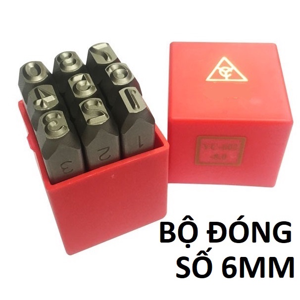 Bộ đóng số và chữ 6mm/ 3mm/ 4mm/ 5mm/ 8mm, chất liệu thép, đóng trên kim loại