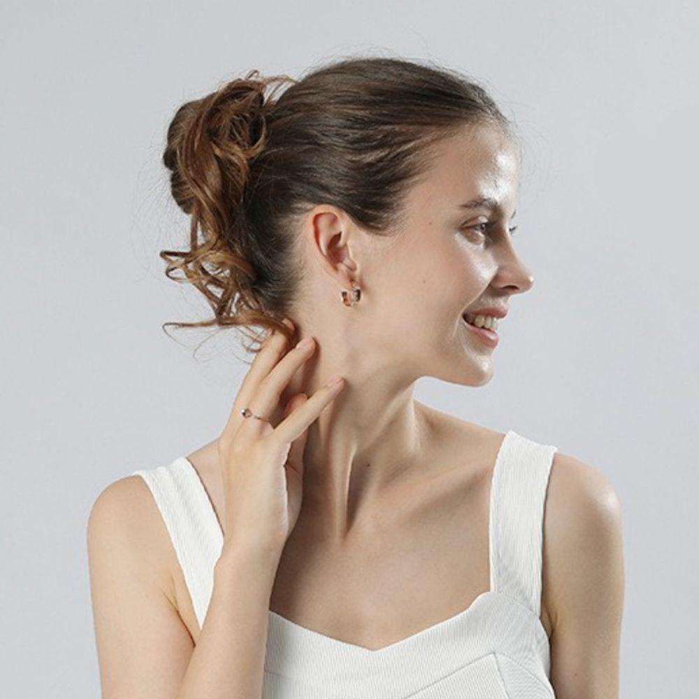 LILYES Tóc Giả Bằng Sợi Tổng Hợp Dày Dặn Màu Đen / Nâu Co Giãn Dành Cho Nữ