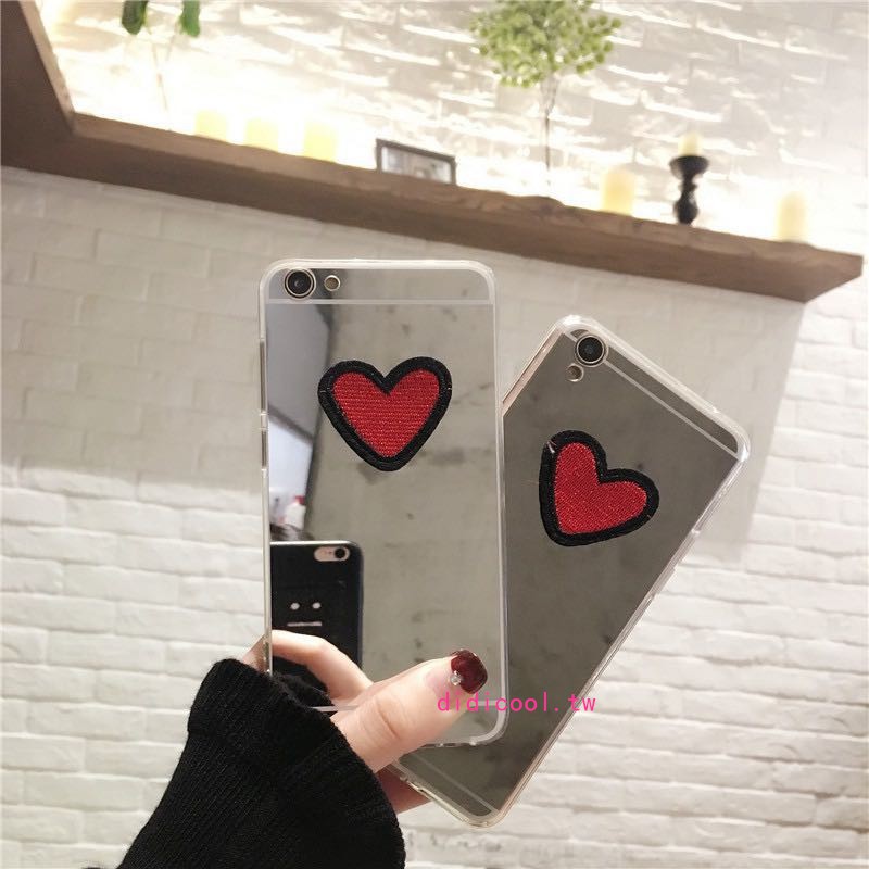 Samsung S6 S7 Edge Plus Soft Mirror Simple Love Case