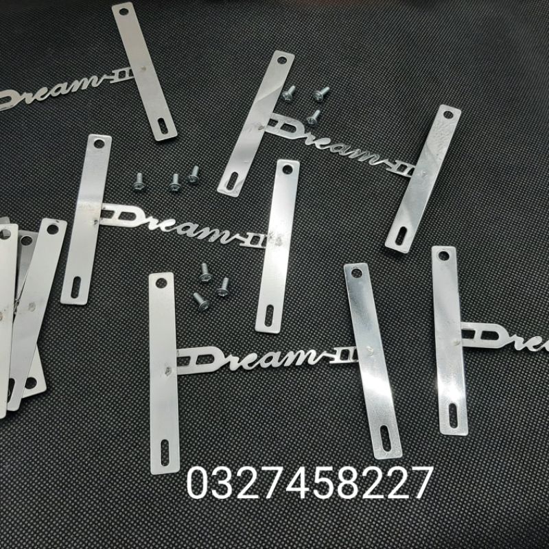 Chữ Dream inox bọc cao su, cảng tay xách xe DREAM kèm ốc