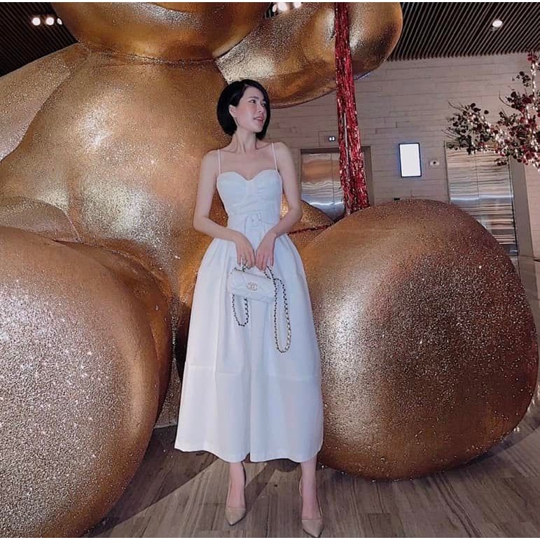 LINH CAVALI- Váy 2s xốp kèm belt 2 màu